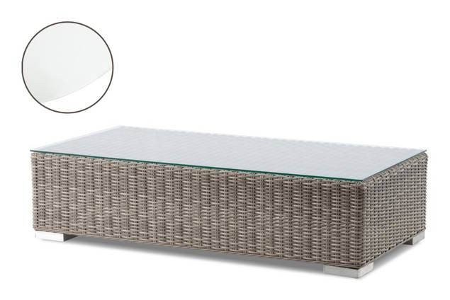 Reviera Cube II Loungetisch Rattan 124x62 cm