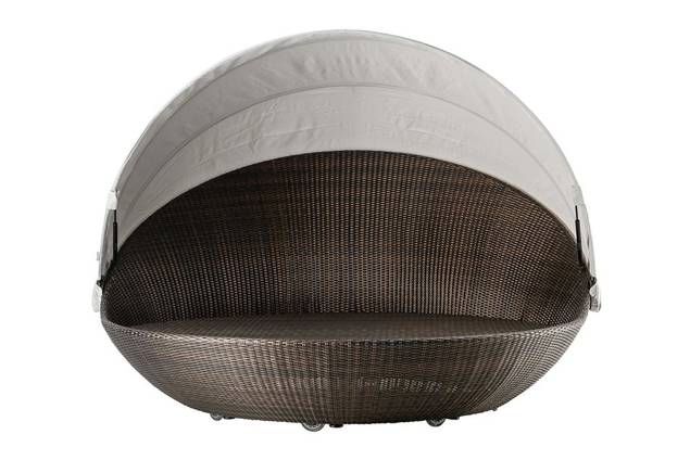 Pula Lit de jardin rond rotin 12