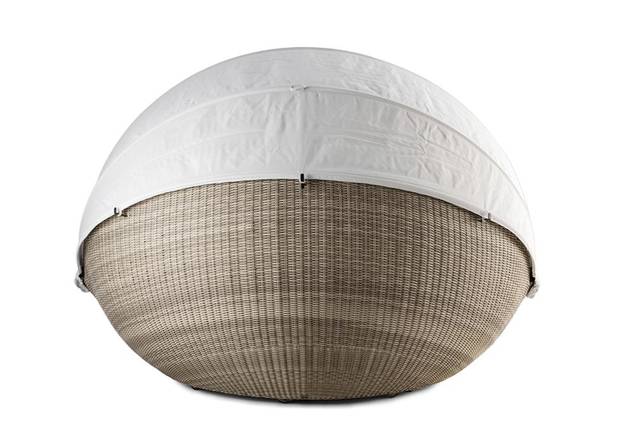Pula Lit de jardin rond rotin 10