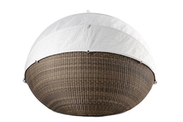 Pula Lit de jardin rond rotin 10