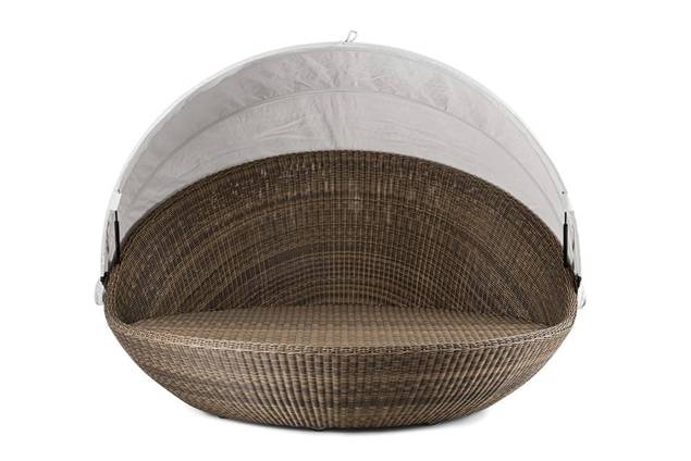 Pula Lit de jardin rond rotin 12