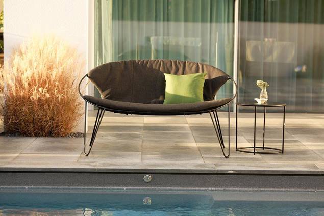 Montreal Banc lounge 2 places acier inoxydable 10