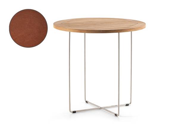 Rügen Loungetisch rund Edelstahl Ø 80 cm