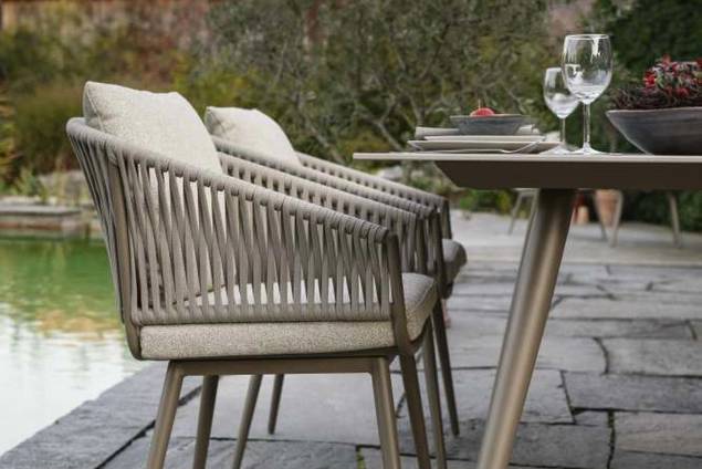 Kapstadt Table de jardin aluminium 8