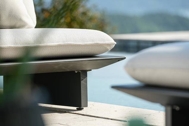 Manhattan Loungehocker/Tisch Aluminium 6