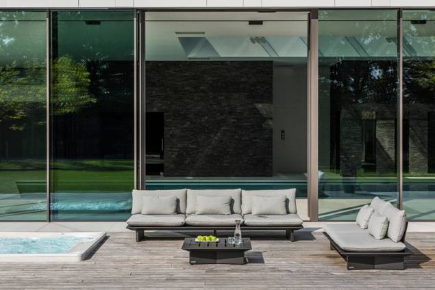 Manhattan Banc lounge 2 places aluminium 5