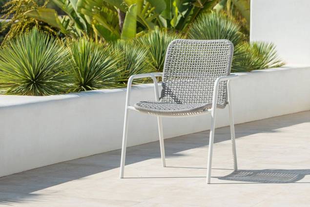 Palma Chaise de jardin empilable aluminium 4