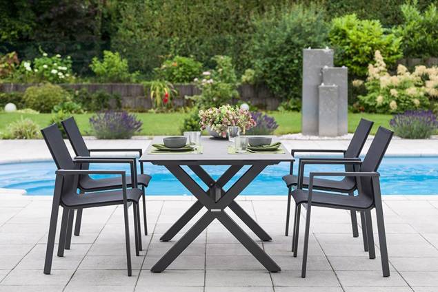 Braga Gartenstuhl stapelbar Aluminium 20