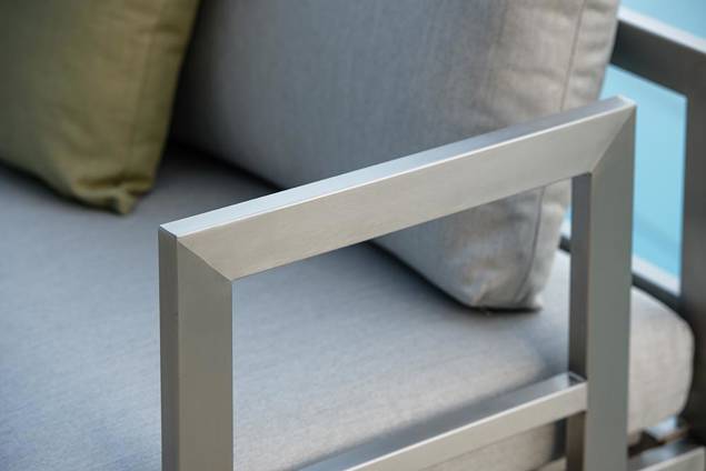 Tosca 3er Loungebank Edelstahl 22