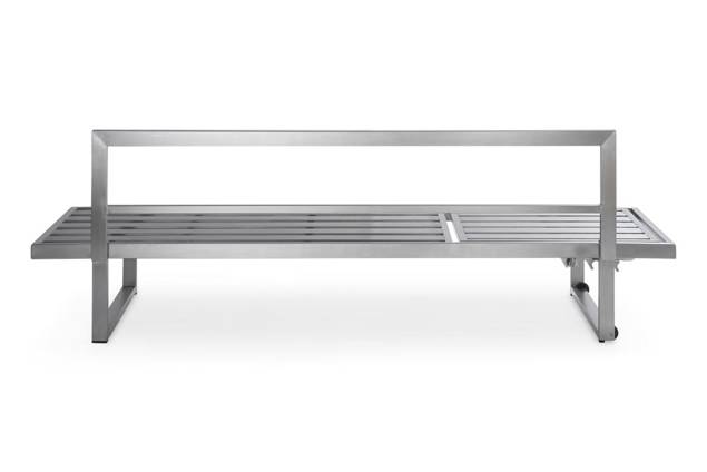 Tosca 3er Loungebank Edelstahl 4