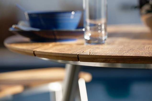 Alaska Table de jardin teck bois 220x128 cm 12