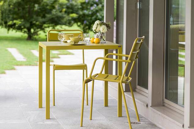 Quito Chaise de jardin empilable acier 14