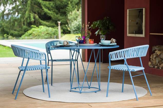 Lima Chaise de jardin empilable acier 7
