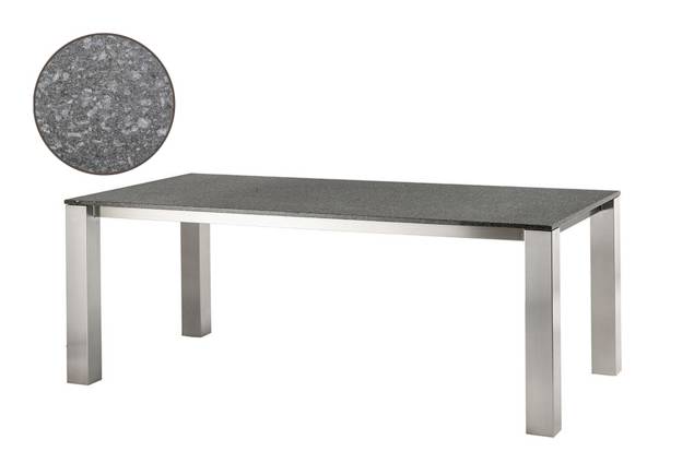 Aletsch Gartentisch Edelstahl 260x100 cm
