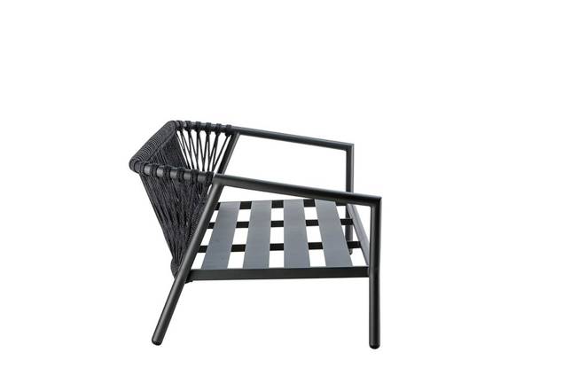 Seattle Banc lounge 2.5 places aluminium 2