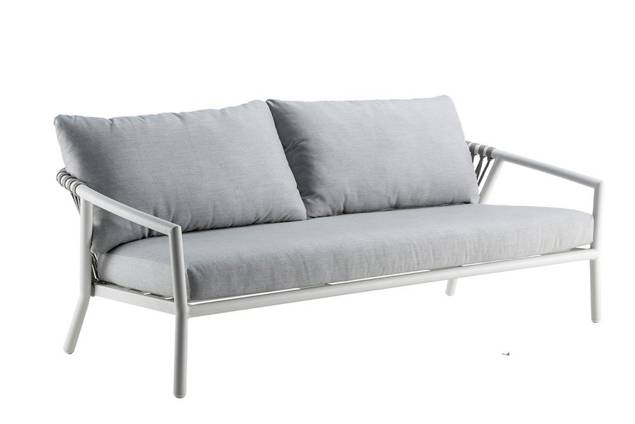 Seattle 2.5er Loungebank Aluminium 1