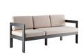 Livorno 3er Diningbank Aluminium 1