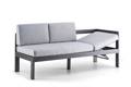 Livorno 3er Diningbank Aluminium 1