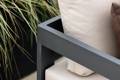 Livorno 3er Diningbank Aluminium 10