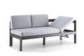 Livorno 3er Diningbank Aluminium 2