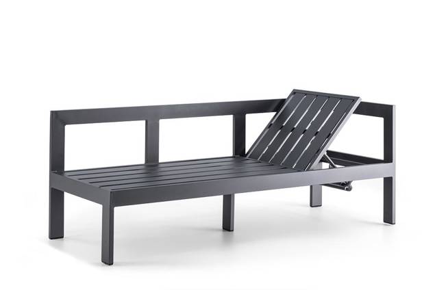 Livorno 3er Diningbank Aluminium 6