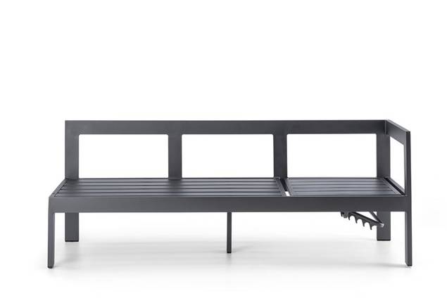 Livorno 3er Diningbank Aluminium 7
