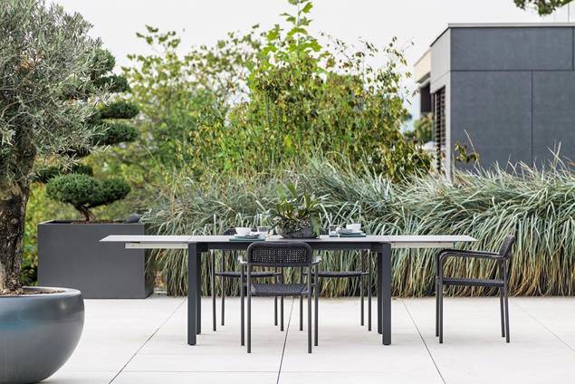 Patras Gartenstuhl stapelbar Aluminium 7