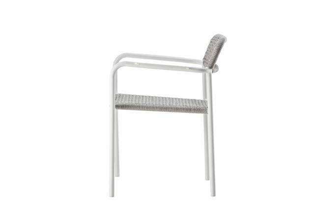 Patras Chaise de jardin empilable aluminium