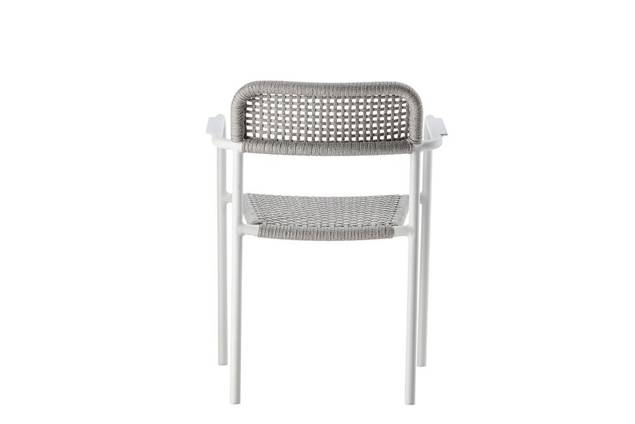 Patras Chaise de jardin empilable aluminium 1