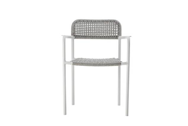 Patras Chaise de jardin empilable aluminium 2