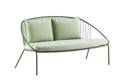 Como 2.5er Loungebank Stahl 1