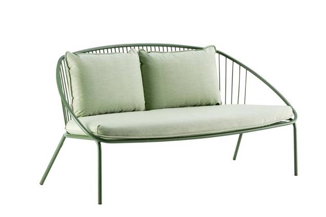 Como 2.5er Loungebank Stahl 1