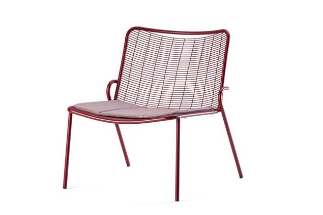 Vienna Fauteuil lounge empilable acier 1
