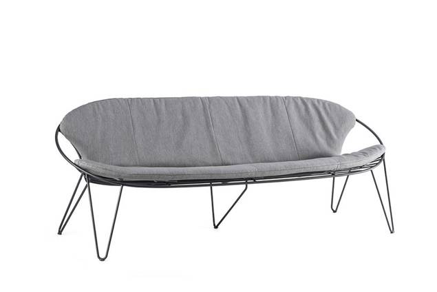 Montreal 3er Loungebank Edelstahl 1