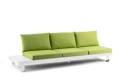 Napoli 3er Loungebank mit Seitentisch Aluminium 1