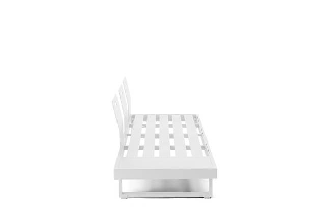 Napoli 3er Loungebank mit Seitentisch Aluminium 3