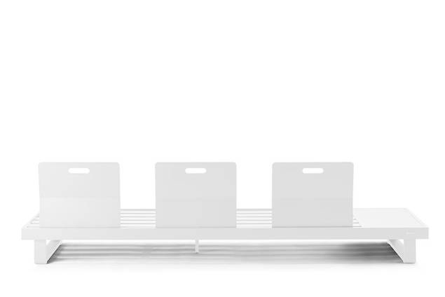 Napoli 3er Loungebank mit Seitentisch Aluminium 4