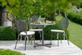 Stockholm Table de jardin pliante acier 90x90 cm 3