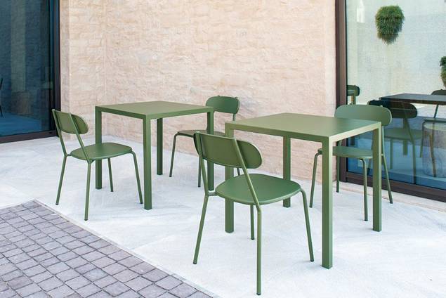 Cadiz Chaise de jardin empilable acier 10