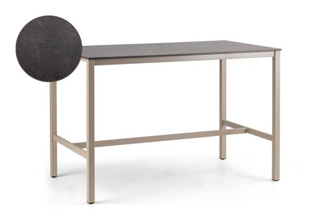 Schilthorn Bartisch Edelstahl 200x80 cm