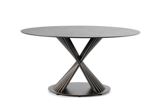 Milos Gartentisch rund Aluminium Ø 150 cm 3