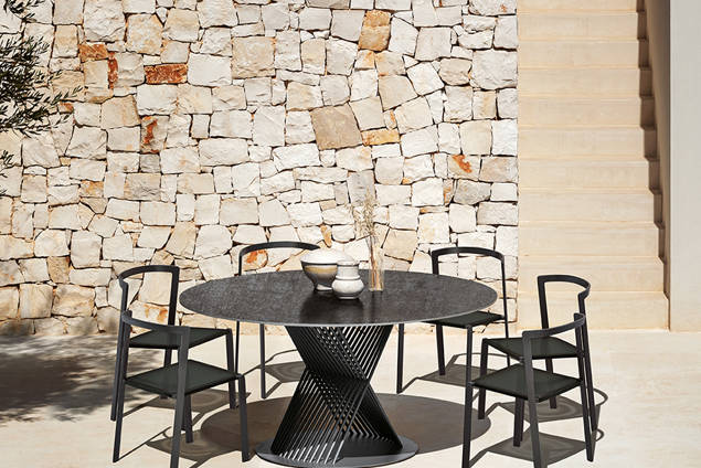 Milos Gartentisch rund Aluminium Ø 150 cm 15