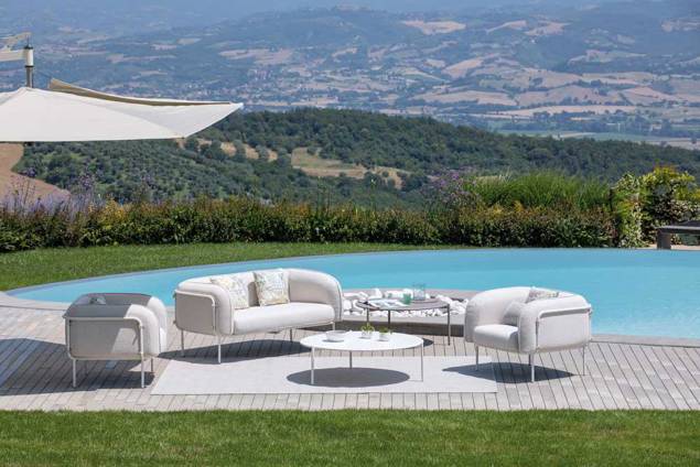 Lipari Fauteuil lounge acier 18