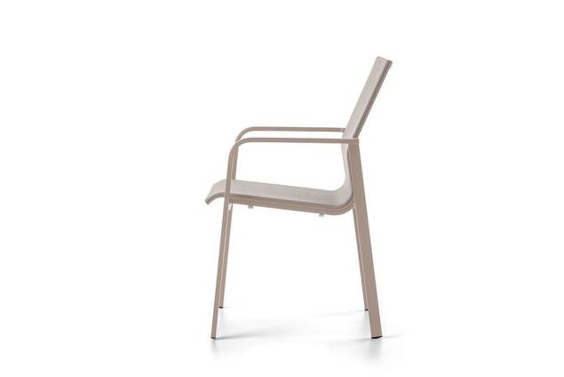 Porto Chaise de jardin empilable aluminium 2