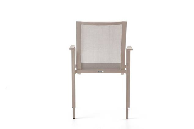 Porto Chaise de jardin empilable aluminium 4