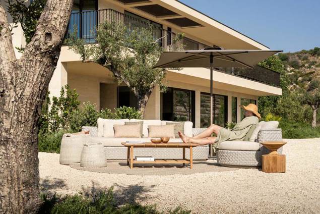 Sintra 3er Loungebank Aluminium 3