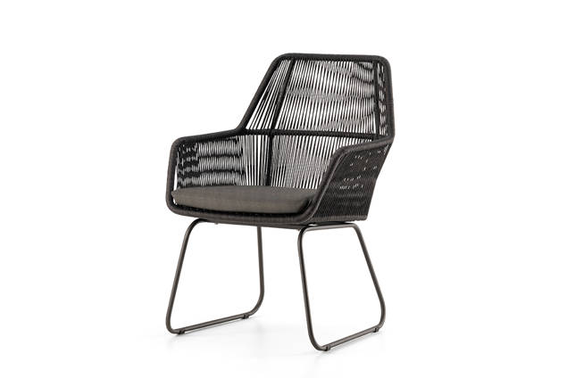 Brighton Chaise de jardin dossier haut acier inoxydable