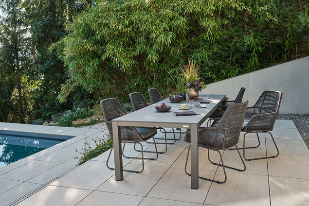 Brighton Chaise de jardin dossier haut acier inoxydable 6