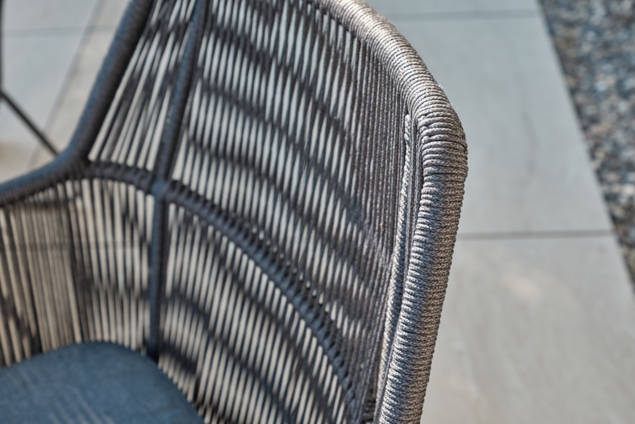 Brighton Chaise de jardin dossier haut acier inoxydable 8