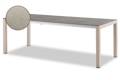 Kos Table de jardin à rallonge aluminium, avec roulettes 220/280x100 cm